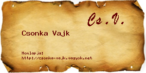 Csonka Vajk névjegykártya